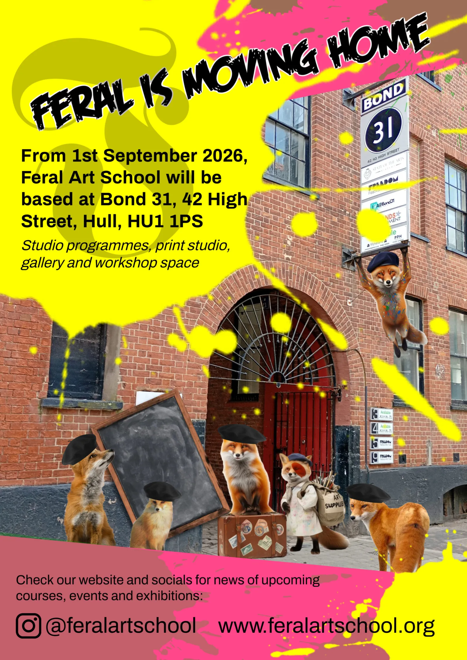 Feral Art School is moving!
